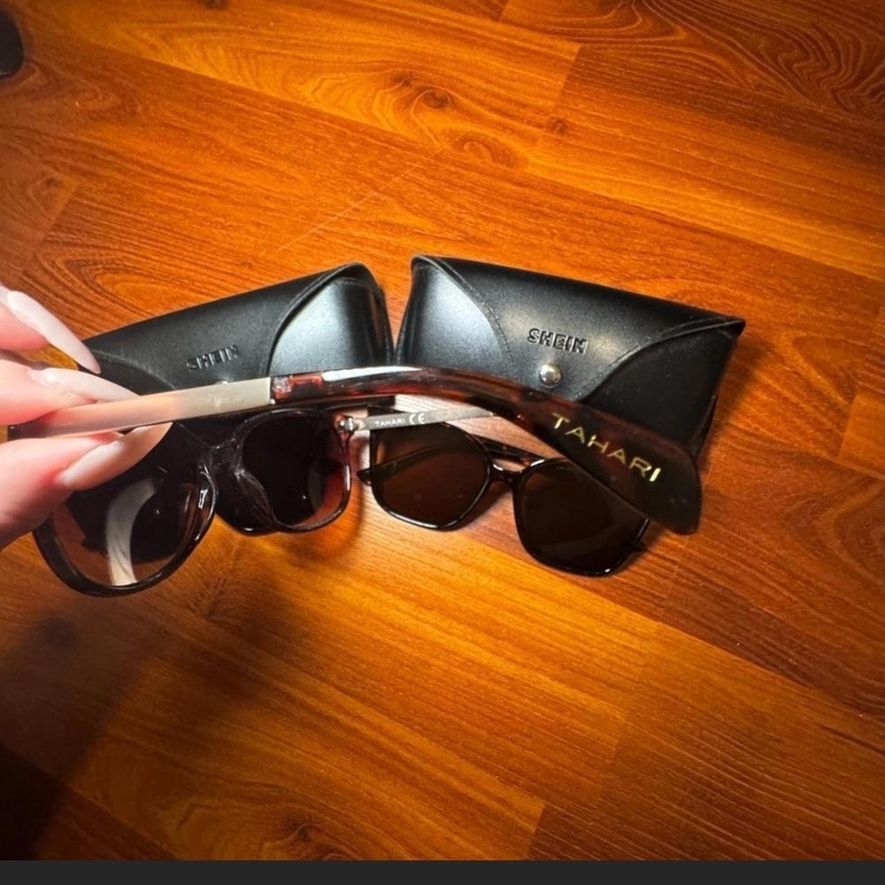 Tahari and SHEIN Stylish Black and Brown Sunglasses Set - 3 Pair - Picture 3 of 7